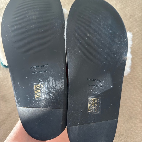 Anine Bing Fluffy Slides - Picture 2 of 3